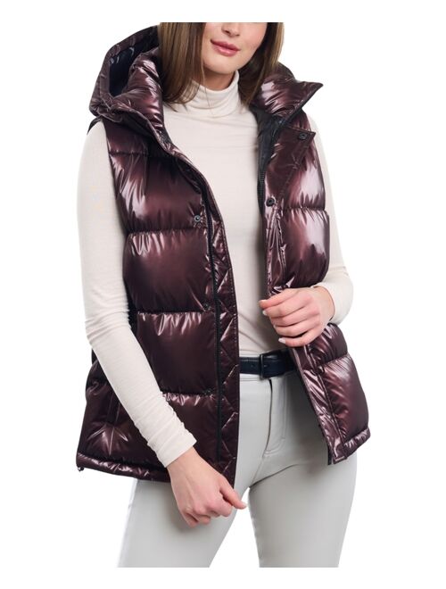 BCBGENERATION Women's Hooded Stand-Collar Puffer Vest