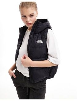 Hydrenalite down hooded vest in black