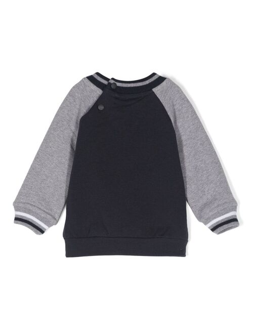 Patachou colour-block cotton sweatshirt