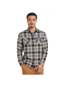 Men's Plaid Button-Up Flannel Shirt