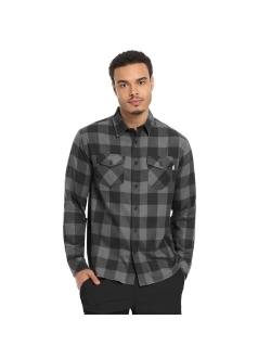 Men's Plaid Button-Up Flannel Shirt