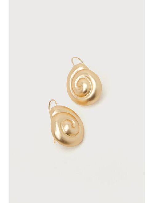 Casa Clara Saved by the Shell Gold Shell Statement Earrings