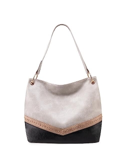 Hobo Bag Purses and Handbags for Women Top Handle Handbags with Pockets Zipper