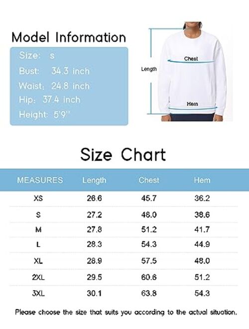 THE GYM PEOPLE Women's Loose Fit Sweatshirt Long Sleeve Crewneck Cotton Boxy Fall Workout Pullover Tops with Pockets