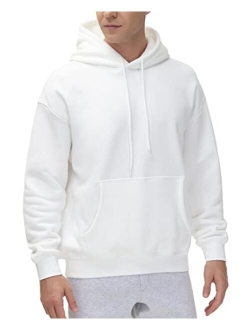 Men's Fleece Pullover Hoodie Loose Fit Ultra Soft Hooded Sweatshirt With Pockets