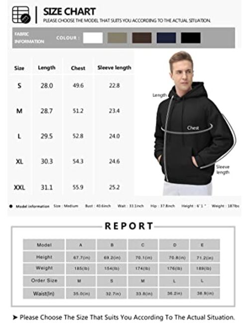 THE GYM PEOPLE Men's Fleece Pullover Hoodie Loose Fit Ultra Soft Hooded Sweatshirt With Pockets