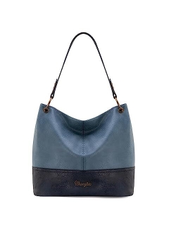 Wrangler Hobo Bags for Women Vegan Leather Top Handle Shoulder Purses and Handbags