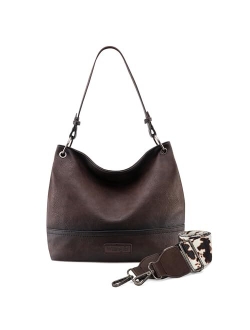 Wrangler Hobo Bags for Women Vegan Leather Top Handle Shoulder Purses and Handbags