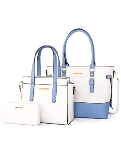 3PCS Purses for Women Tote Purse and Wallet Set Shoulder Satchel Bags