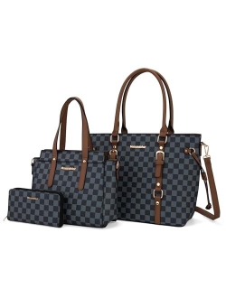 3PCS Purses for Women Tote Purse and Wallet Set Shoulder Satchel Bags