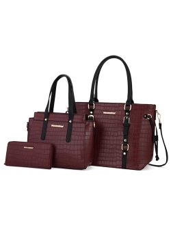 3PCS Purses for Women Tote Purse and Wallet Set Shoulder Satchel Bags