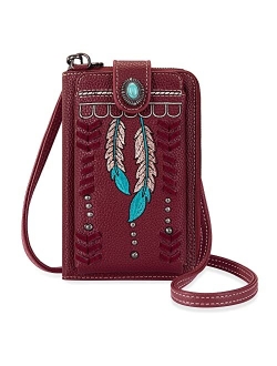 Small Crossbody Cell Phone Purses for Women Western Cell Phone Wallet Bags Purses and Handbags with Coin Pocket