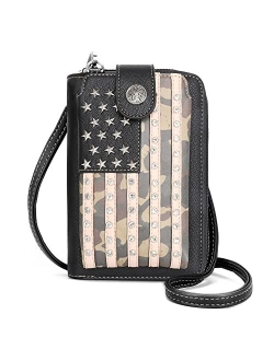 Small Crossbody Cell Phone Purses for Women Western Cell Phone Wallet Bags Purses and Handbags with Coin Pocket