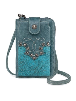 Small Crossbody Cell Phone Purses for Women Western Cell Phone Wallet Bags Purses and Handbags with Coin Pocket