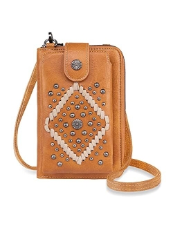 Small Crossbody Cell Phone Purses for Women Western Cell Phone Wallet Bags Purses and Handbags with Coin Pocket