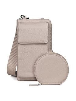 Small Crossbody Cell Phone Purse for Women RFID Blocking Cellphone Wallet