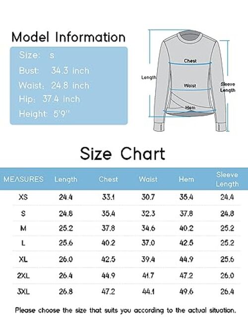 The Gym People Women's Long Sleeve Compression Shirts Workout Tops Cross Hem Athletic Running Yoga T-Shirts with Thumb Hole