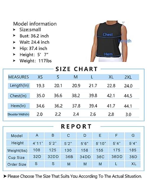 THE GYM PEOPLE Women's Workout Tops in Ice Silk Quick Dry Sleeveless