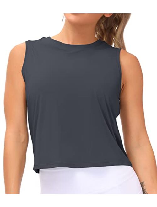 THE GYM PEOPLE Women's Workout Tops in Ice Silk Quick Dry Sleeveless