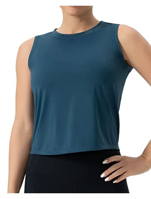 THE GYM PEOPLE Women's Workout Tops in Ice Silk Quick Dry Sleeveless