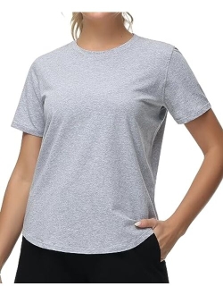 Women's Workout Short Sleeve Breathable T-Shirts Athletic Yoga Tee Tops