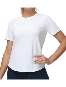 Women's Workout Short Sleeve Breathable T-Shirts Athletic Yoga Tee Tops