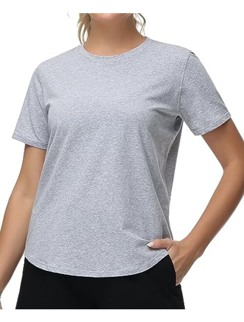 THE GYM PEOPLE Women's Workout Short Sleeve Breathable T-Shirts Athletic Yoga Tee Tops