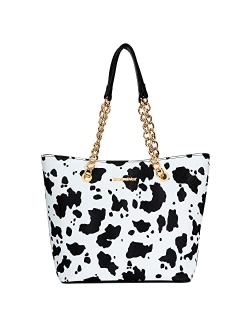 Handbags for Women Chain Shoulder Vegan Leather Tote Bag Top Handle Handbag