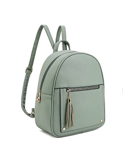 Small Backpack Purse for Women Anti Theft Backpack with Secured Zipper & Tassel