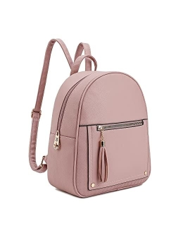 Small Backpack Purse for Women Anti Theft Backpack with Secured Zipper & Tassel