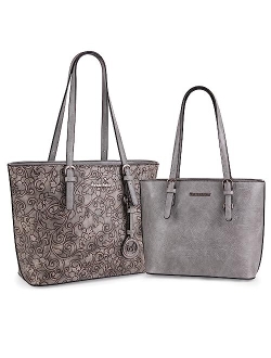 Women Handbags Set Tote Bag for Women Large and Medium Shoulder Bag Satchel Hobo 2pcs Purse Set