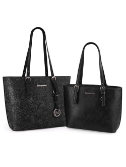 Women Handbags Set Tote Bag for Women Large and Medium Shoulder Bag Satchel Hobo 2pcs Purse Set