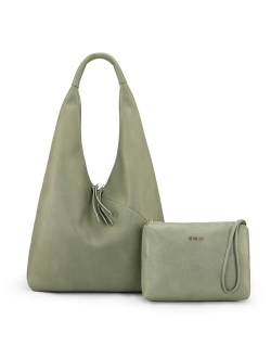 Hobo Bags Purse for Women Ultra Soft Foldable Shoulder Slouchy Handbags with Coin Purse
