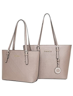 Tote Handbag for Women Shoulder Bag Large and Medium 2PCS Purses Set