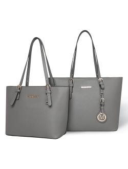 Tote Handbag for Women Shoulder Bag Large and Medium 2PCS Purses Set