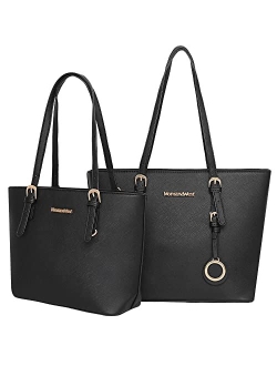 Tote Handbag for Women Shoulder Bag Large and Medium 2PCS Purses Set