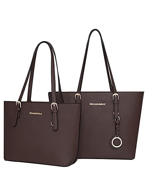 Montana West Tote Handbag for Women Shoulder Bag Large and Medium 2PCS Purses Set