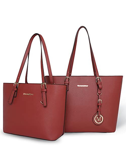 Montana West Tote Handbag for Women Shoulder Bag Large and Medium 2PCS Purses Set