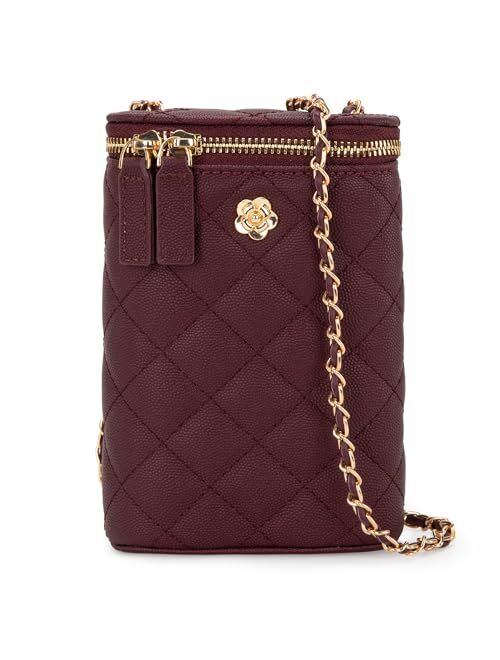 Montana West Small Quilted Cell Phone Purse for Women Soft Chain Crossbody Cellphone Wallet Bag