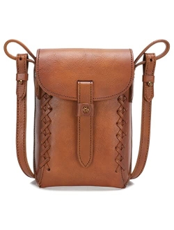 Crossbody Bags for Women Genuine Leather Cell Phone Purse Wallet Lightweight Shoulder Bag Travel Purse