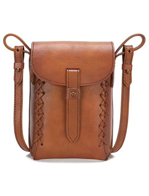 Montana West Crossbody Bags for Women Genuine Leather Cell Phone Purse Wallet Lightweight Shoulder Bag Travel Purse