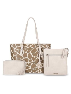 3pcs Handbag Set Leopard Print Tote Bag for Women