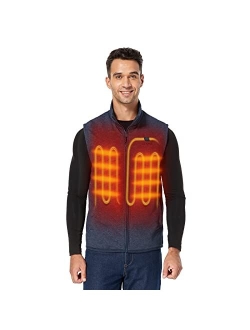 Men's Fleece Heated Vest with Battery Pack