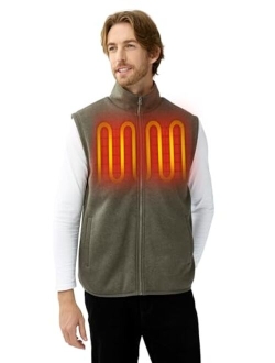 Men's Fleece Heated Vest with Battery Pack