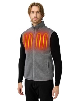 Men's Fleece Heated Vest with Battery Pack