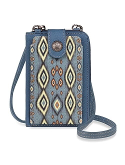 Western Style Small Crossbody Cell Phone Purses for Women Phone Bags Wallet with Coin Pocket