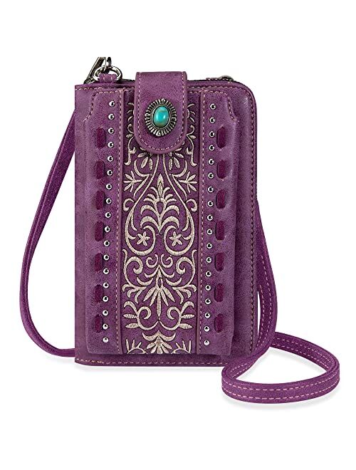 Montana West Western Style Small Crossbody Cell Phone Purses for Women Phone Bags Wallet with Coin Pocket