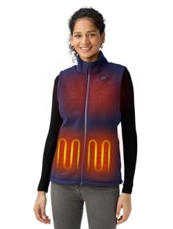 Women's Heated Vest with Battery - Electric Fleece Vest Base Layer