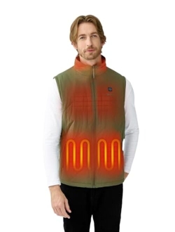 Men's Heated Quilted Vest with Battery Pack, Lightweight Quilted Heating Vest