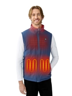 Men's Heated Quilted Vest with Battery Pack, Lightweight Quilted Heating Vest